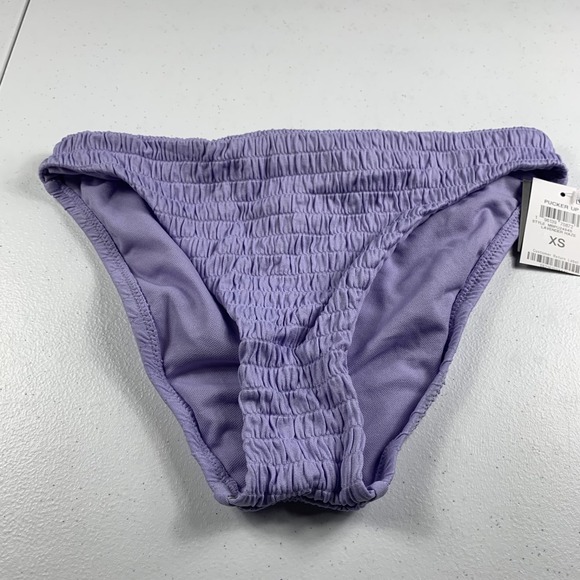 Bar III Other - Bar III Womens Pucker Up Textured Bikini Swim Bottoms XS Lavender Haze Beachwear